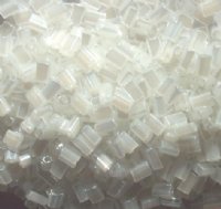 50g 5x4x2mm White Pearl Lustre Tile Beads